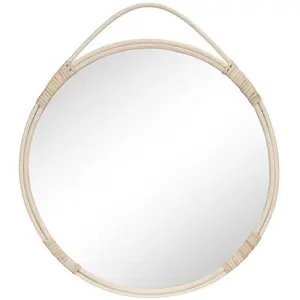 Mes House Nordic - Miroir rond en rotin naturel Malo nature - D.50 cm T.U