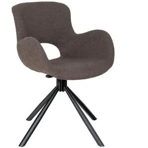 Amorim chaise de salle à manger bouclé fonction pivotante mushroom. pas cher