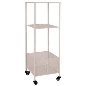 HOUSE NORDIC Chariot en métal sable avec 3 étagères 35 x 35 x 100 cm 2202005