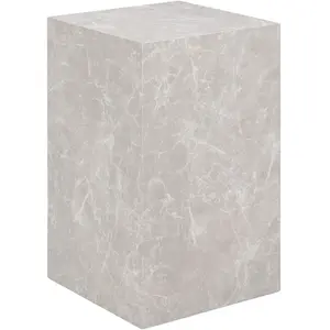 Meubles & Design Table d'appoint 30x30x50cm effet marbre beige pas cher