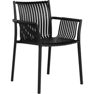 Comparateur de prix : Hioshop Chaise de jardin House Nordic Tulsa Noir 56,5x45,5 cm 7001003