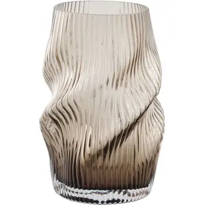 House Nordic - Vase en verre soufflé à la bouche brun - 17x17x25 cm OS pas cher