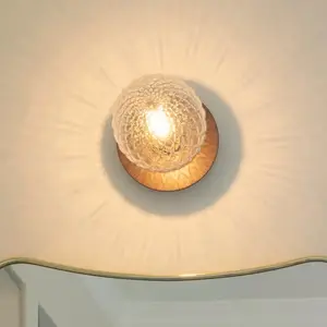 Comparateur de prix : Nuura Aps Applique murale Nuura Liila 1, Ø 14 cm, IP44, bronze/transpa...