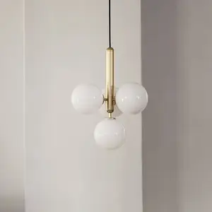 Comparateur de prix : Nuura Aps Nuura Liila 4 suspension 4 lampes laiton/opale