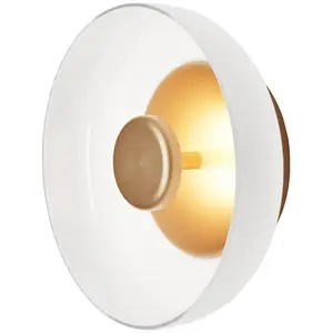 Comparateur de prix : Nuura Aps Applique murale LED Nuura Blossi Wall, Ø 23 cm, or / opale