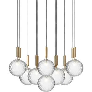 Nuura MIIRA-Suspension 13 lumières Verre Ø90cm