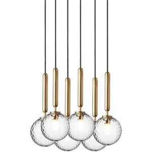 Nuura MIIRA 6-Suspension 6 lumières Verre Ø35cm LaitonVendu pararchiproducts