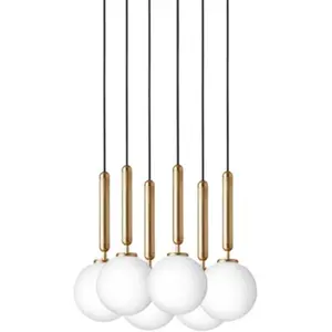 Nuura MIIRA 6-Suspension 6 lumières Verre Ø35cm LaitonVendu pararchiproducts