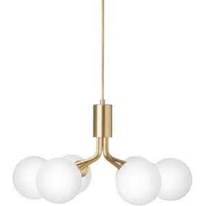 Comparateur de prix : Nuura Aps Suspension Nuura Apiales 6, Ø 50 cm, couleur laiton/opale