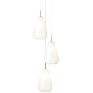 Nuura ANOLI-Suspension 3 lumières Verre Ø35.5cm