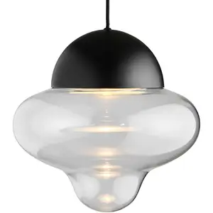 DESIGN BY US Suspension LED Nutty XL, transparent / noir, Ø 30 cm, ver... pas cher