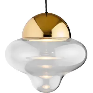 DESIGN BY US Suspension LED Nutty XL, transparent / doré, Ø 30 cm, ver...Vendu parluminaire
