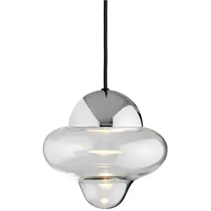 DESIGN BY US Suspension LED Nutty, transparent / chrome, Ø 18,5 cm, ve...Vendu parluminaire