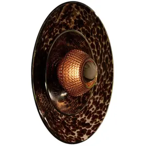 DESIGN BY US Applique murale Disco Rama, marron, verre, E27Vendu parluminaire