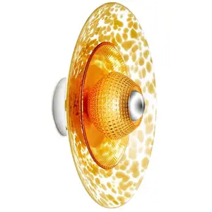 DESIGN BY US Applique murale Disco Rama, ambre, verre, E27Vendu parluminaire