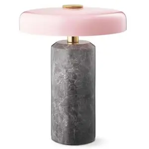DESIGN BY US Lampe de table LED rechargeable Trip, gris / rose, marbre...Vendu parluminaire