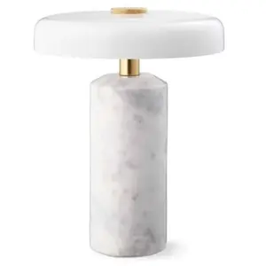 DESIGN BY US Lampe de table LED rechargeable Trip, blanc / blanc, marb...Vendu parluminaire