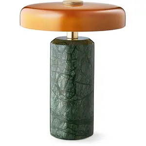 DESIGN BY US Lampe de table LED rechargeable Trip, vert / orange, marb...Vendu parluminaire