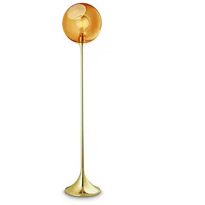 DESIGN BY US Lampe sur pied Ballroom, ambre, verre, soufflé à la bouch... pas cher