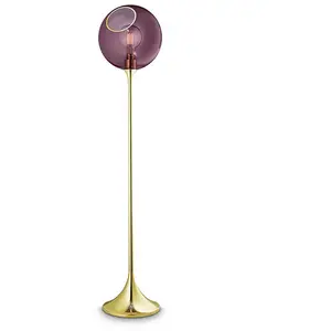 DESIGN BY US Lampe sur pied Ballroom, lilas, verre, soufflé à la bouch...Vendu parluminaire