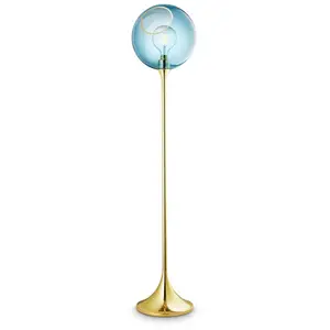 DESIGN BY US Lampe sur pied Ballroom, bleu, verre, soufflé à la bouche...Vendu parluminaire