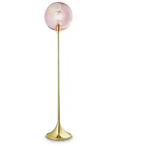 DESIGN BY US Lampe sur pied Ballroom, rose, verre, soufflé à la bouche...Vendu parluminaire