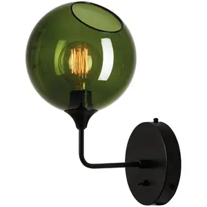 DESIGN BY US Applique murale Ballroom Short, vert, verre souffléVendu parluminaire