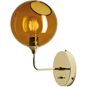 DESIGN BY US Applique murale Ballroom Short, ambre, verre souffléVendu parluminaire