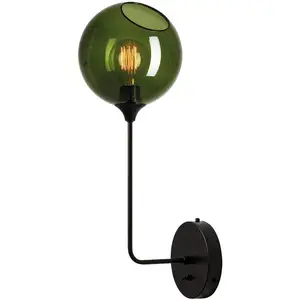 DESIGN BY US Applique murale Ballroom Long, vert, verre soufflé pas cher