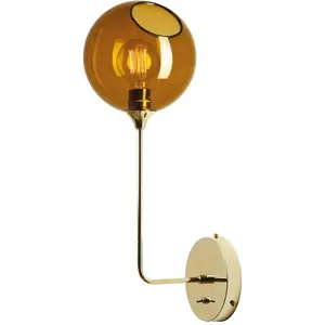 DESIGN BY US Applique murale Ballroom Long, ambre, verre soufflé pas cher
