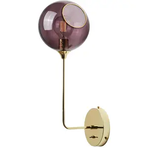 DESIGN BY US Applique murale Ballroom Long, violet, verre souffléVendu parluminaire