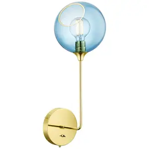 DESIGN BY US Applique murale Ballroom Long, bleu, verre souffléVendu parluminaire