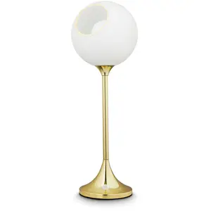DESIGN BY US Lampe à poser Ballroom, blanc, verre, soufflé à la bouche... pas cher