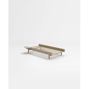 Sommier avec lattes en acier sable avec table de chevet 90cm - MoebeVendu parmade-in-design