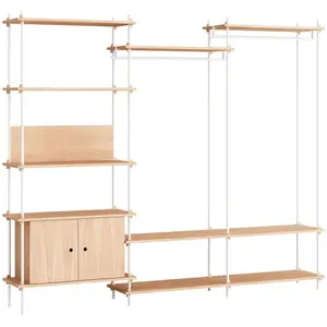 MOEBE - Dressing Shelving System - Bois naturel - MDF placage chêne