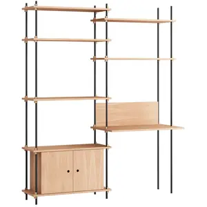 MOEBE - Bureau Shelving System - Bois naturel - MDF placage chêneVendu parmade-in-design