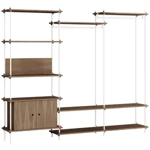 MOEBE - Dressing Shelving System - Marron - MDF placage chêne