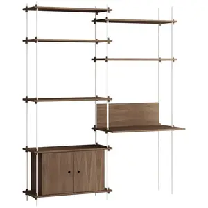 MOEBE - Bureau Shelving System - Marron - MDF placage chêneVendu parmade-in-design