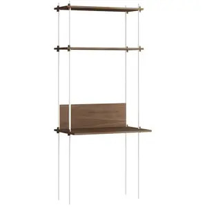 MOEBE - Bureau Shelving System - Marron - MDF placage chêneVendu parmade-in-design