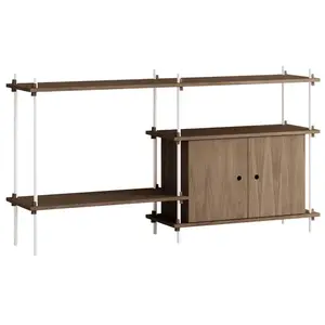MOEBE - Etagère Shelving System - Marron - MDF placage chêne pas cher