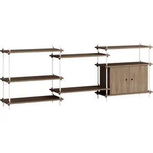 MOEBE - Etagère Shelving System - Marron - MDF placage chêne pas cher