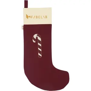 Fabelab - Chaussette de Noël Sucre d'Orge Rouge taille unique pas cher
