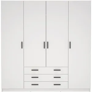 Comparateur de prix : Tvilum Spell armoire b183 cm 4 portes et 3 tiroirs, blanc.