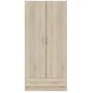 Armoire 2 portes L.80 cm SPACE imitation chêneVendu parkaufland