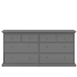 Comparateur de prix : Commode 8 tiroirs HARLINGTON coloris gris