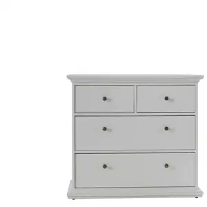 Commode 4 tiroirs HARLINGTON coloris blanc