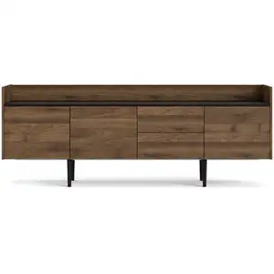 Buffet bas CALLABAS coloris noyer/noir pas cher