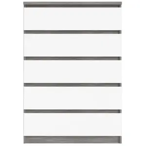 Commode 5 tiroirs BEST LAK blanc laqué imitation bétonVendu parkaufland