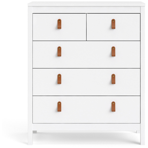 Commode 3+2 tiroirs REAL coloris blanc pas cher