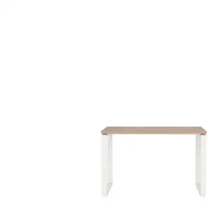 Bureau droit 120 cm OFFICE coloris chêne/blanc pas cher